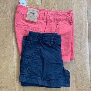 AEROPOSTALE Pink & Blue Midi Short Bundle - size 2